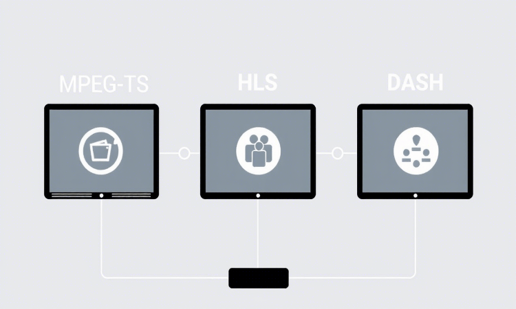پروتکل‌های اصلی در IPTV | مقایسه MPEG TS، HLS و DASH 
