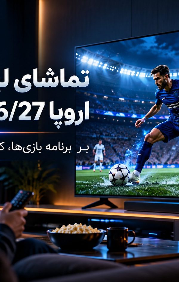 تماشای لیگ قهرمانان اروپا 2026/27 با IPTV روی تلویزیون با کیفیت 4K